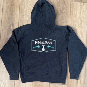 Dark Gray FinBomb Hoodie size M